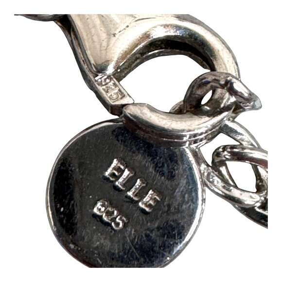 Elle 925 Sterling Silver Chain Necklace Ruby Red Gemstone Pendant Caged Teardrop - Picture 4 of 9